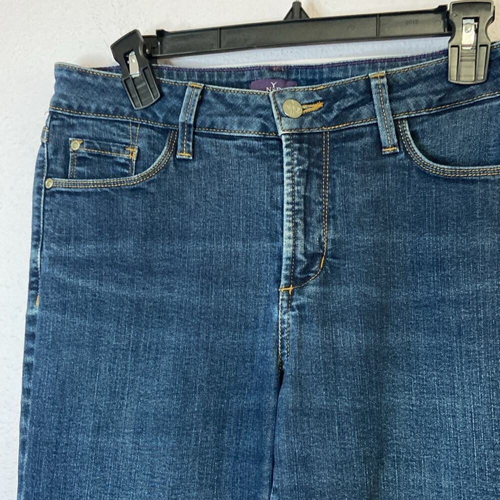 NYDJ Women Mid-rise Medium Washed Slim Straight Leg Jeans Size 8 - Picture 3 of 7